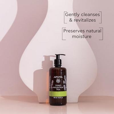 Apivita Tonic Mountain Tea Shower Gel with Essential Oils 500ml