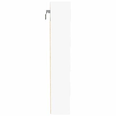Vitrinekast 100x8,5x50 cm bewerkt hout wit