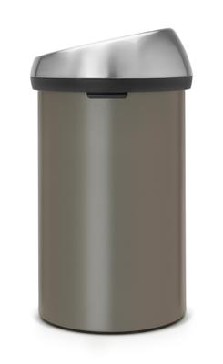 Brabantia touch bin afvalemmer 60 liter platinum / fingerprint proof