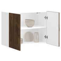 Keukenwandkast Kalmar bewerkt hout gerookt eikenkleurig - thumbnail