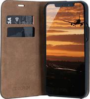 JT Berlin Tegel Booklet Apple iPhone 12, iPhone 12 Pro Zwart Flip Case, Met standfunctie - thumbnail