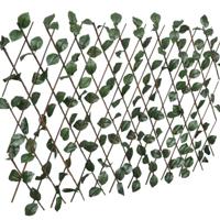 VidaXL Tuinlatwerk 5 st met kunstbladeren 180x30 cm wilg - thumbnail