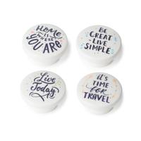 Deurknop Rei m7 Cirkelvormig Wit beukenhout Illustratie 4 Stuks (Ø 40 x 22 mm) - thumbnail