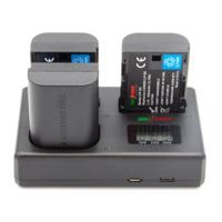 ChiliPower Canon Accu LP-E6 Kit Deluxe - 3 accu's + Triple lader, voor het laden van 3 accu's - thumbnail