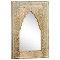 VidaXL Spiegel handgeschilderd 40x55 cm massief mangohout - thumbnail