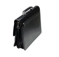 Juscha JU-47117 Aktetas Alassio Veneto, Zwart Leer - thumbnail