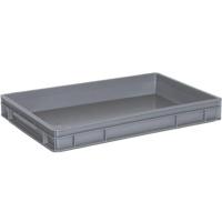1657978 Stapelbak Geschikt voor levensmiddelen (l x b x h) 600 x 400 x 75 mm Grijs 2 stuk(s) - thumbnail