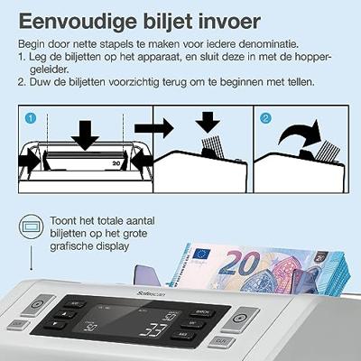 Safescan biljettelmachine 2210, met UV-valsgelddetectie - thumbnail