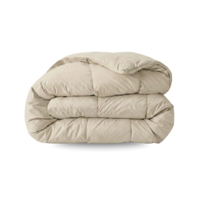 Zelesta Zelesta Pure Uni Desert Sand 240x200 - Katoenen hoesloos dekbed met vaste overtrek