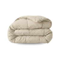 Zelesta Zelesta Pure Uni Desert Sand 240x200 - Katoenen hoesloos dekbed met vaste overtrek - thumbnail