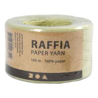 Creativ Company Papier raffia garen, b: 7-8 mm, lichtgroen, 100 m/ 1 rol - thumbnail