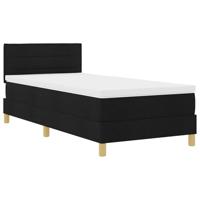 Boxspringbed met matras met matras Zwart 90 x 200 cm Stof - thumbnail
