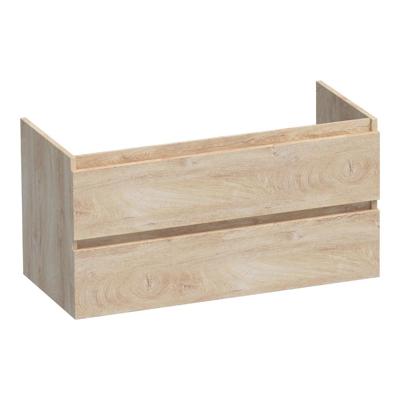 Brauer Joy - Onderkast - 100 cm - met 2 Softclose Lades Greeploos en 1 Sifon Uitsparing - Forest Wheat