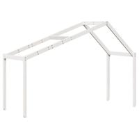 Stapelbed met bedhuis massief grenenhout wit 80x200 cm - thumbnail