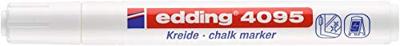 Krijtstift edding 4095 rond 2-3mm wit blister à 2 stuks