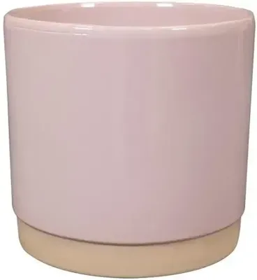 TS Collection bloempot saske keramiek 18x17cm pastelroze