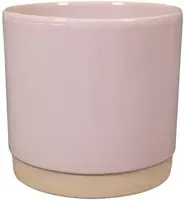 TS Collection bloempot saske keramiek 18x17cm pastelroze - thumbnail
