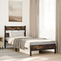 Bedframe met hoofdbord zonder matras sonoma eiken 80x200 cm - thumbnail