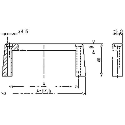 Mentor 3268.1112 Inschuifbare handgreep Aluminium (geëloxeerd) (l x b x h) 102 x 12.2 x 40 mm 1 stuk(s)