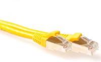 ACT Gele 1,5 meter SFTP CAT6A patchkabel snagless met RJ45 connectoren - thumbnail