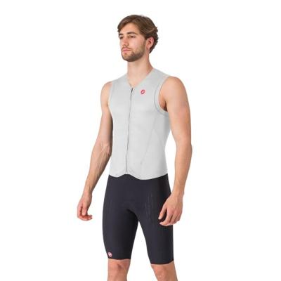 Castelli free sanremo 3 suit sleeveless wit zwart heren XL