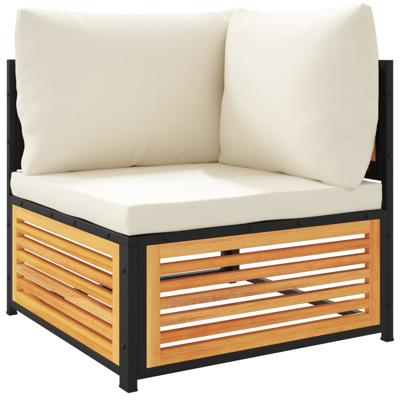 6-delige Loungeset met kussens massief acaciahout 6-delige Loungeset met kussens massief acaciahout
