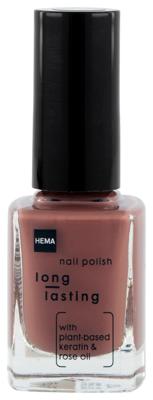 HEMA Long lasting nagellak 015 wacky walnut (donkerroze)