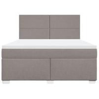 Boxspring met matras stof taupe 180x200 cm - thumbnail
