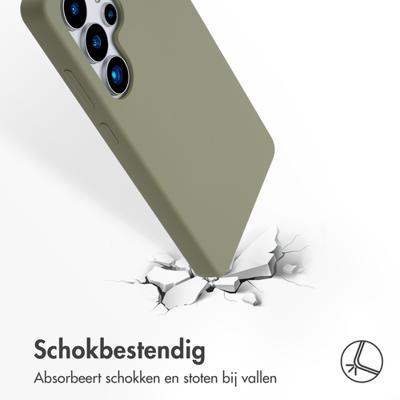 Accezz Liquid Silicone Backcover met MagSafe voor Samsung Galaxy S25 Ultra Telefoonhoesje Groen Accezz Liquid Silicone Backcover met MagSafe voor Samsung Galaxy S25 Ultra Telefoonhoesje Groen