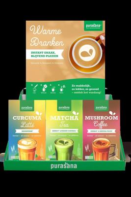 Purasana Hot drinks display gevuld bio 1 Display
