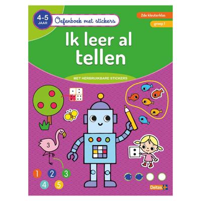 Oefenboek met stickers ik leer al tellen 4-5jaar
