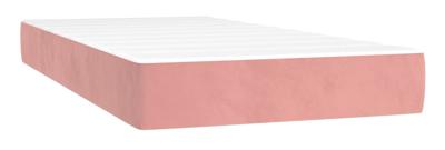 Boxspring met matras fluweel roze 160x200 cm