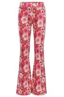 LOOXS Little Zomer flair broek meisjes jaquard - Camo rood - thumbnail
