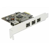 Delock 89864 PCI Express x1-kaart > 3 x externe FireWire B + 1 x interne FireWire A - thumbnail