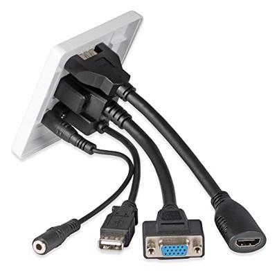 LINDY 60220 HDMI / VGA / USB / Jackplug Adapterkabel [1x HDMI, VGA, USB-A, Jackplug female 3,5 mm - 1x HDMI, VGA, USB-A, Jackplug female 3,5 mm] Wit