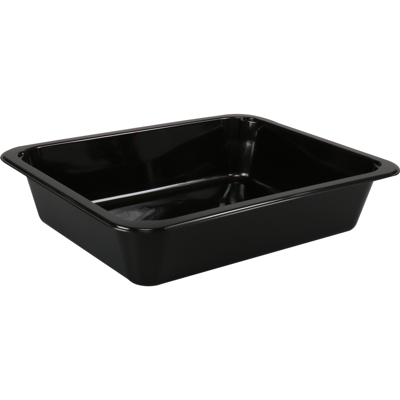 Bak | PP | 1-vaks | menubak | 227x178x49mm | zwart | 500 stuks