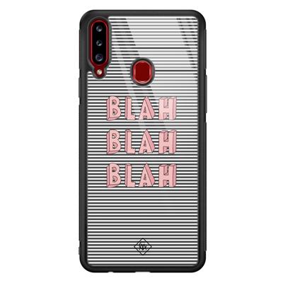 Samsung Galaxy A20s glazen hardcase - Blah blah blah Samsung Galaxy A20s glazen hardcase - Blah blah blah