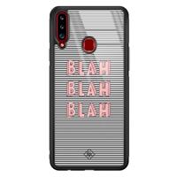 Samsung Galaxy A20s glazen hardcase - Blah blah blah - thumbnail