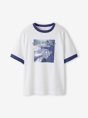 T-shirt met korte mouwen met fotoprint wit T-shirt met korte mouwen met fotoprint wit