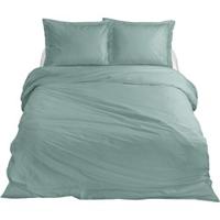 Ten Cate Katoen Satijnen Eenpersoons Dekbedovertrek 140x200/220 cm Mint - thumbnail