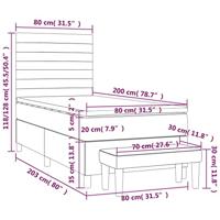 Boxspring met matras fluweel roze 80x200 cm - thumbnail