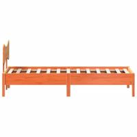 Bedframe zonder matras massief grenenhout wasbruin 100x200 cm - thumbnail