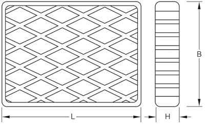 KS Tools 160.0477 Rubberen kussen (l x b x h) 160 x 120 x 30 mm