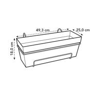 ELHO Jardiniere balconniere Loft Urban Allin1 - 50 cm - Blanc - thumbnail