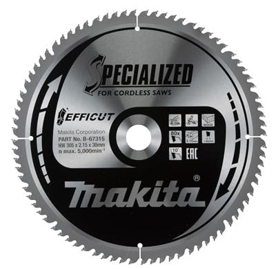Makita Makita Specialized EFFICUT - Kreissägeblatt - für Holz B-67321 Cirkelzaagblad 305 x 30 x 2.15 mm Aantal tanden: 100 1 stuk(s)