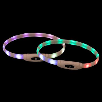 TRIXIE LICHTGEVENDE HALSBAND HOND USB SILICONEN OPLAADBAAR MEERKLEURIG 65X1,6 CM - thumbnail
