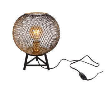 Gifts Amsterdam Tafellamp Wire S 26x33 cm metaal zwart en goudkleurig