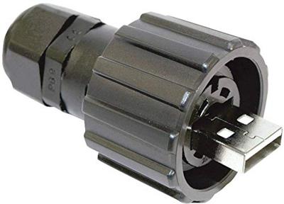 USB 2.0 stekkerset - IP67 Stekker, recht 17-200121 Bajonetsluiting 17-200121 Conec Inhoud: 1 stuk(s)