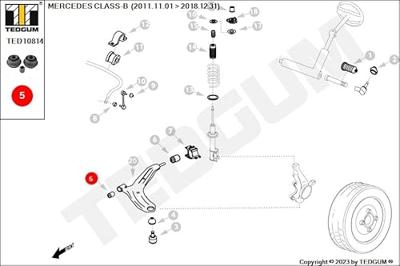 Draagarmrubber TED10814
