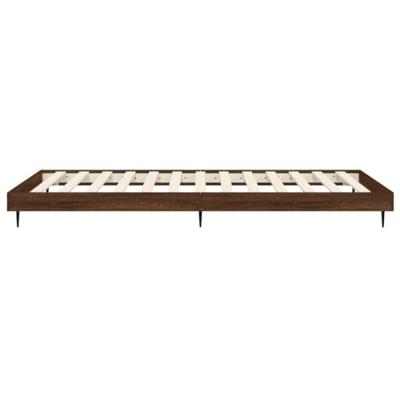 Bedframe bewerkt hout bruin eikenkleur 100x200 cm